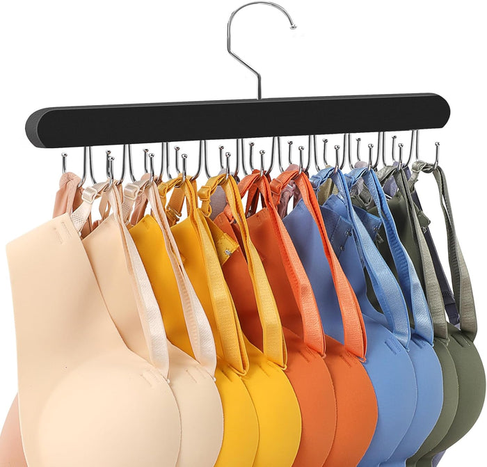 Bra Organizer for Closet Organization, Tank Top Hanger, Bra Hanger 20 Hooks Capacity, Foldable for Closet Organizer and Storage (2)