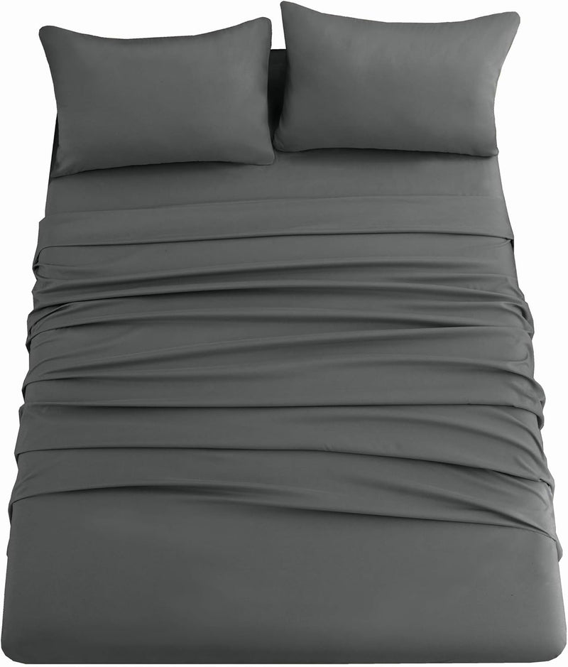 Ghooss Forest Green Full Sheets Extra Soft Bed Sheets Brushed Microfiber 1800 Sheets - Deep Pocket, Wrinkle & Fade Free - 4 Piece-Forest Green,Full