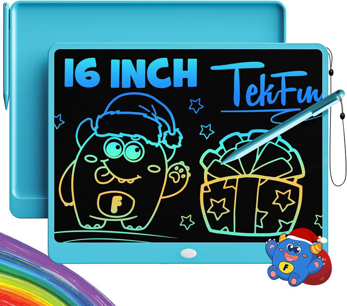 TEKFUN LCD Writing Tablet for Kids, 10-inch Coloring Drawing Pad, Mess Free Doodle Board, Christmas Gifts for Boys and Toddlers, Toys for 3 4 5 6 7 8 Year Old Girls(Blue)