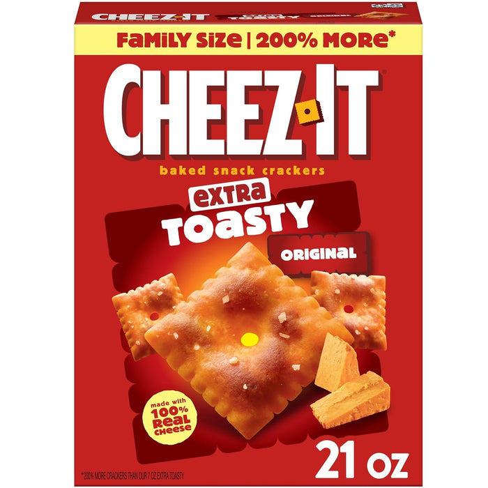 Cheez-It Cheese Crackers, Baked Snack Crackers, Lunch Snacks, Family Size, Variety Pack (3 Boxes)