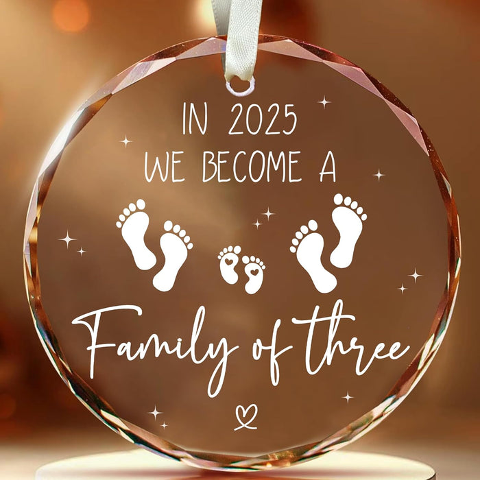 New Home Ornament 2025 – Glass Housewarming Christmas Ornament, Elegant Holiday Decoration for New Homeowners, First Home Keepsake Gift for Couples or Families