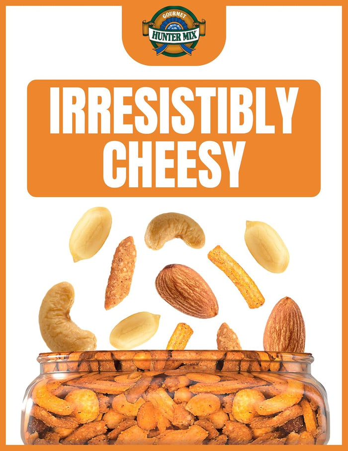 Southern Style Nuts Cheesy Cheddar Hunter Bulk Trail Mix, 20 oz (Pack of 1), Roasted Peanuts, Sesame Sticks, Corn Sticks, Almonds & Cashews, Mixed Nuts, Snacks for Adults & Kids