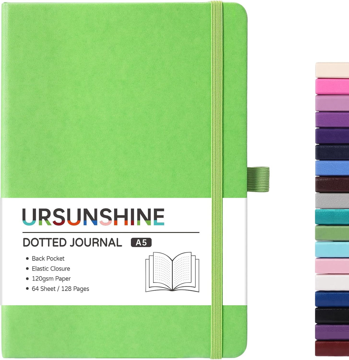 Ruled Notebook/Journal - Classic Lined Journal/Notebook, 5.3" x 8.26", Hardcover with Thick Paper, Banded + Pen Holder +Inner Pocket - Black