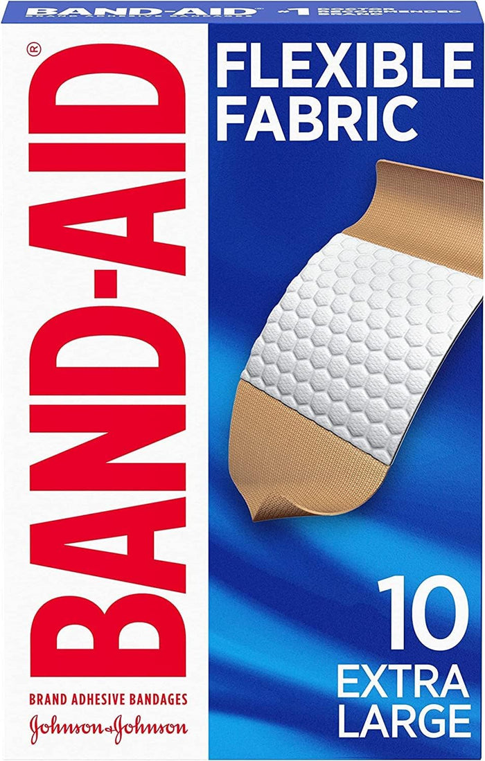 Band-Aid Brand Flexible Fabric Sterile Adhesive Bandages, Comfortable Cushioned Wound Care & Protection for Minor Cuts, Scrapes & Burns, First Aid, Hurt-Free Comfort Pad, One Size 1x3 In, 100 Count
