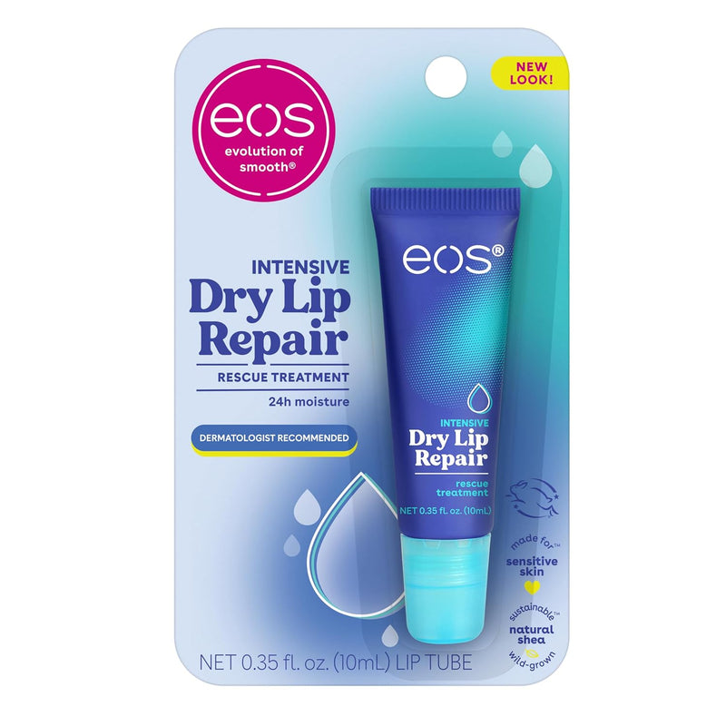 eos Medicated Lip Balm - The Fixer | Lip Care to Repair and Protect Chapped and Dry Lips | Instant Cooling and Pain Relief with Natural Ingredients | 0.35 oz