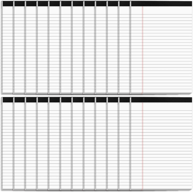 12 Pack Legal Pads 8.5 x 11 Wide Ruled Note Pads 8.5 x 11 Inch Notepads Micro Perforated Writing Pads Notebook Pads of Paper Lined White Paper, 30 Sheets per Notepad for Office & School Supplies