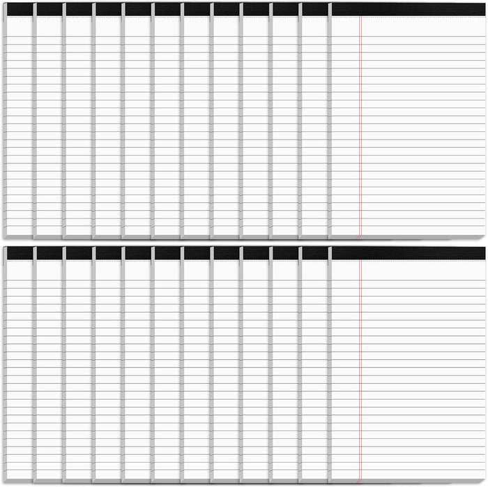 12 Pack Legal Pads 8.5 x 11 Wide Ruled Note Pads 8.5 x 11 Inch Notepads Micro Perforated Writing Pads Notebook Pads of Paper Lined White Paper, 30 Sheets per Notepad for Office & School Supplies