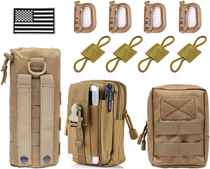 3 Pack Molle Pouches,Utility Tactical Pouches and Tactical Bag Attachments