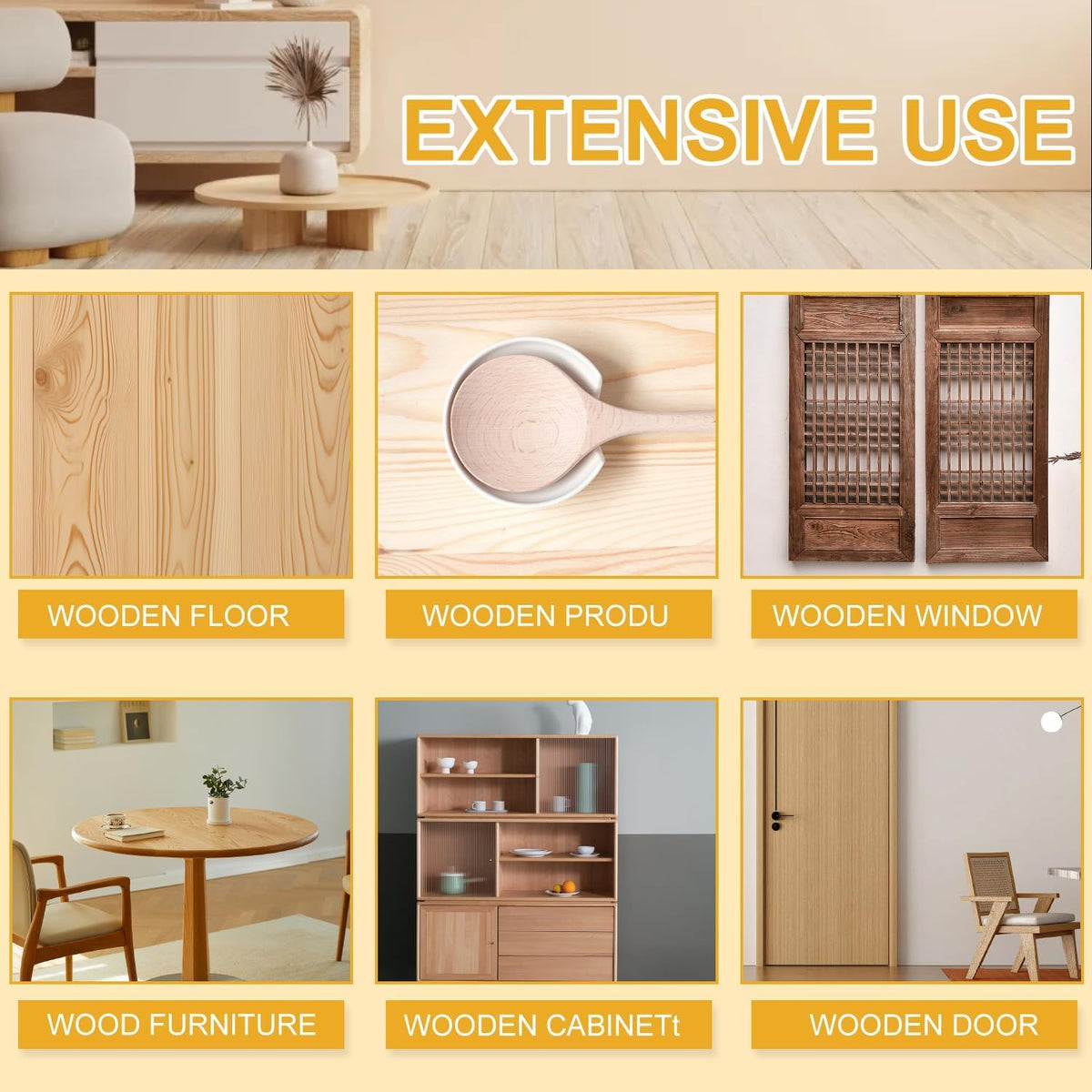 2PCS Natural Beeswax Care Spray & Restorer, Natural Beeswax Spray For Wood, For Living Room, Kitchen, Furnishings and Wooden Floors