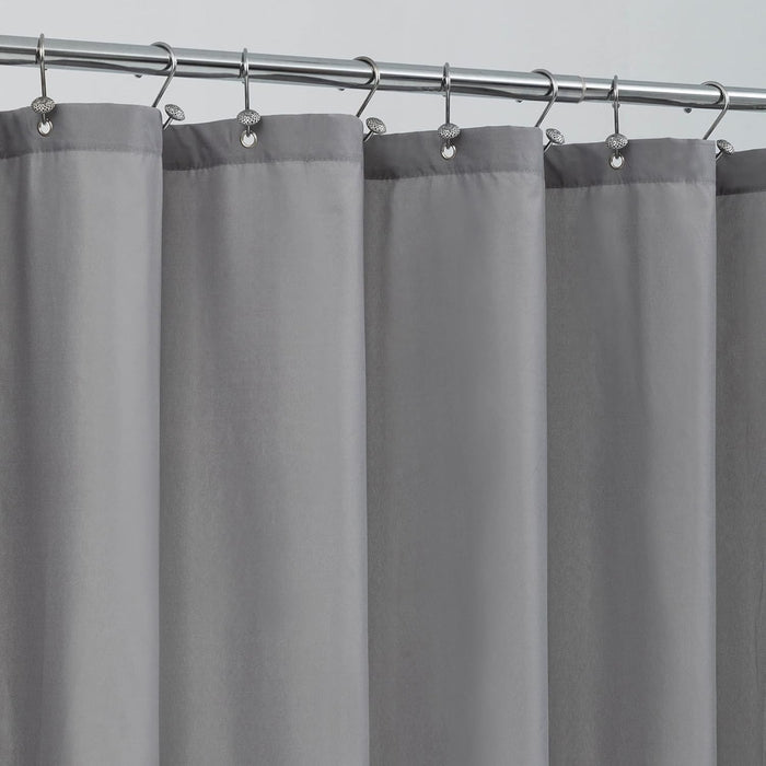 ALYVIA SPRING Waterproof Fabric Shower Curtain Liner with 3 Magnets - Soft Hotel Quality Cloth Shower Liner, Light-Weight & Machine Washable - Standard Size 72x72, White