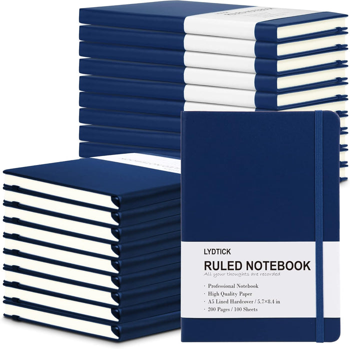 20 Pack Journals for Writing College Ruled Notebooks Journal in Bulk, Hardcover Notebooks (200Pages) for Note Talking, Lined Bullet Journals for Home School Office, 5.7"x8.4", Red