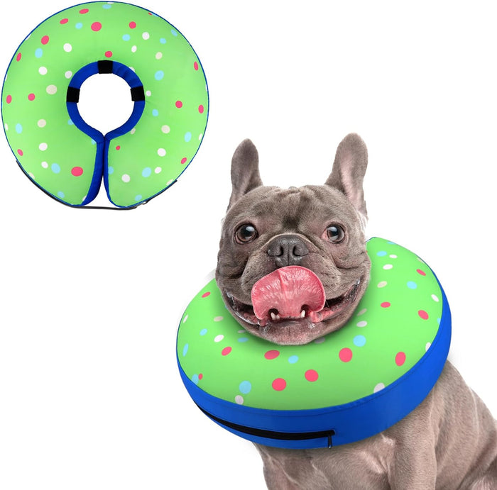Supet Inflatable Dog Cone Collar Alternative After Surgery, Doggie Neck Donut Collar Recovery ECollar, Soft Dog Cone for Small Medium Large Dogs