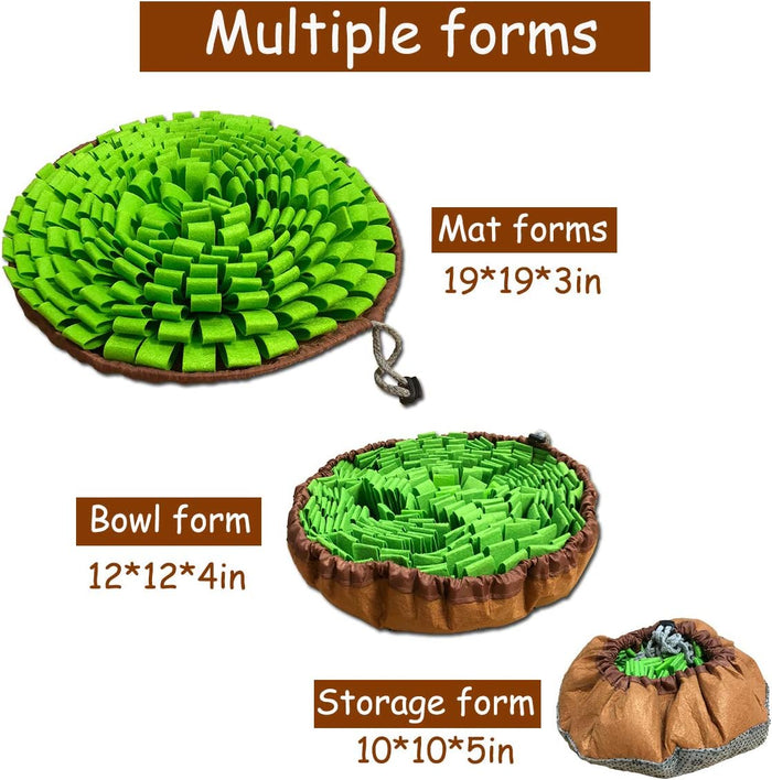 Pet Snuffle Mat for Dogs,Interactive Feed Puzzle for Boredom,Encourages Natural Foraging Skills for Cats Rabbits Dogs Bowl, Dog Treat Dispenser Indoor Outdoor Stress Relief,Travel Portable and Compact