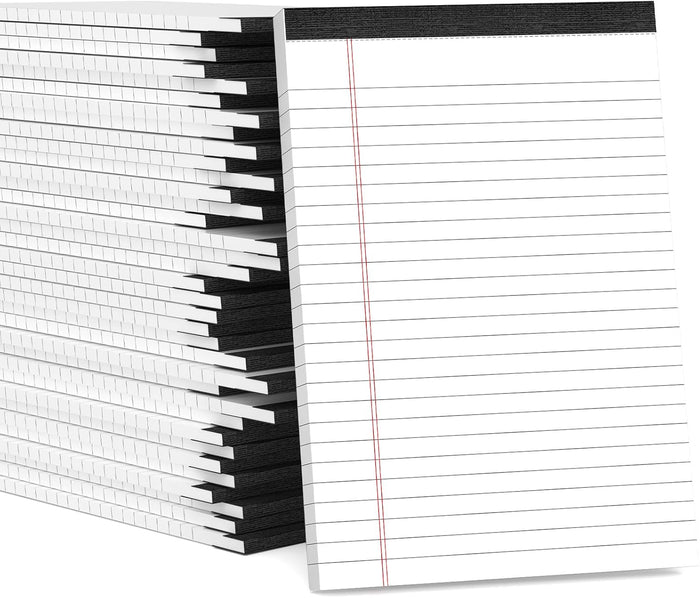 Legal Pads 5x8 Inch Writing Pads for Office Note Pads 5x8 for Work 80 GSM Paper College Ruled Legal Pad To Do List Notepad 30 Sheets 6 Pack Notebook Writing Pad Notepads for Grocery List Shopping List
