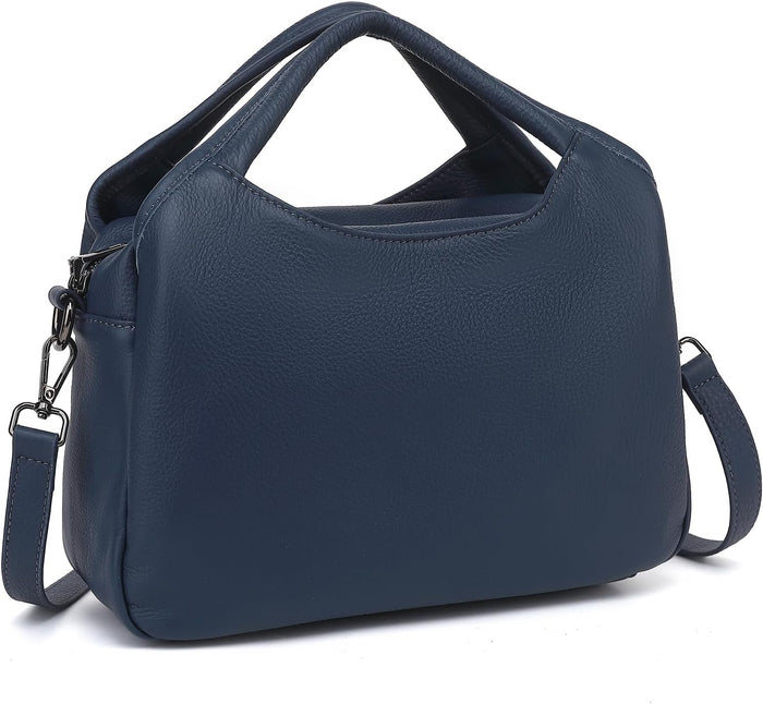 KOGTLA Genuine Leather Purses for Women with Detachable Satchel Strap, Ladies Handbags, Tote Hobo Bags