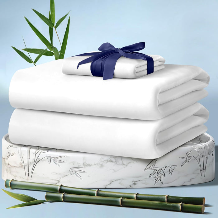DECOLURE 100% Viscose Derived from Bamboo Sheets Queen Size 4pcs - Ultra Soft & Luxuriously Cooling, 17" Deep Pocket, Double Stitching, Perfect for Hot Sleepers - Queen Bed Sheets (Olive)
