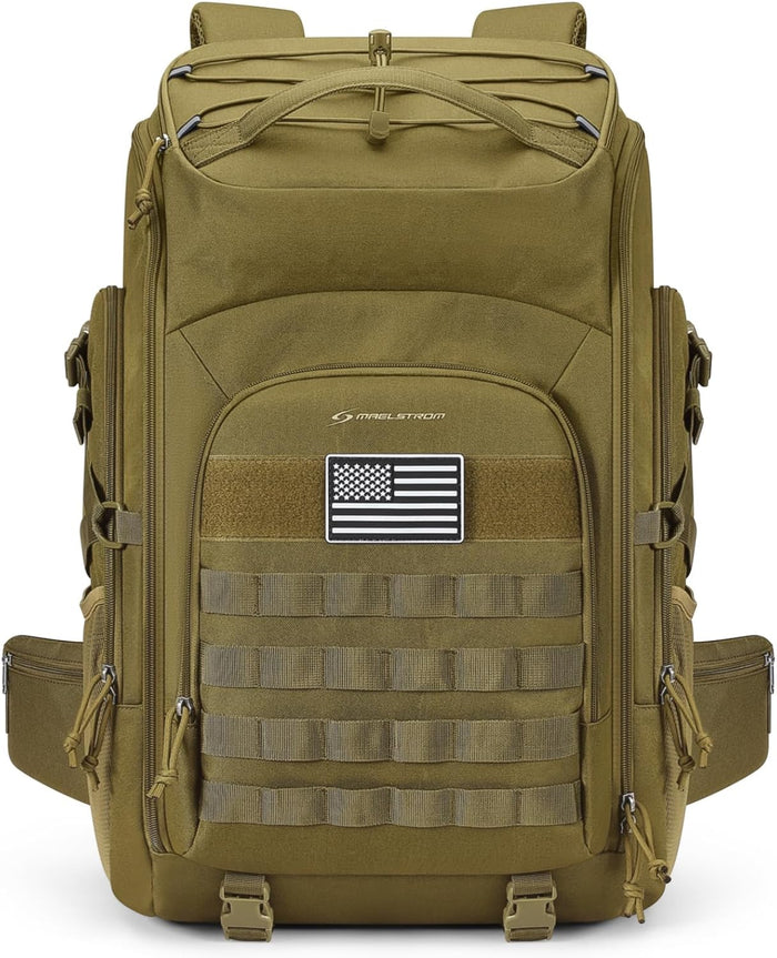 Maelstrom Tactical Backpack for Men, 40L Military Backpack,Water Resistant Assault Pack for Women, 3-Day Bug Out Bag for Hiking, Camping, Gym with Molle System-Black