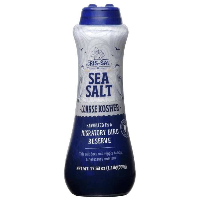 Cris-Sal Gourmet Fine Cristal Sea Salt, Full Flavor Premium Natural Grain, Great for Cooking, Table Seasoning Recipes, Pantry Friendly, 17.63 Oz (Pack of 2)
