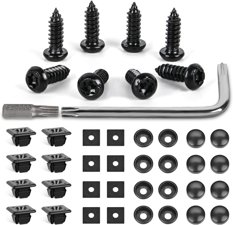 GOOACC 170Pcs Car U-Clip and Screw Assortment Kit 9 Different Sizes Automotive U Nut and Screw Clip Replacement Parts for Dash Door Panel Interior