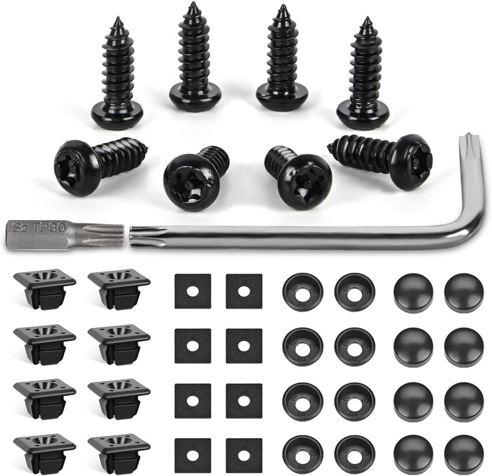 GOOACC GRC-70 35PCS Engine Under Cover Splash Shield Guard Body Bolts Bumper Fender Liner Push Retainer Fastener Rivet Clips , black