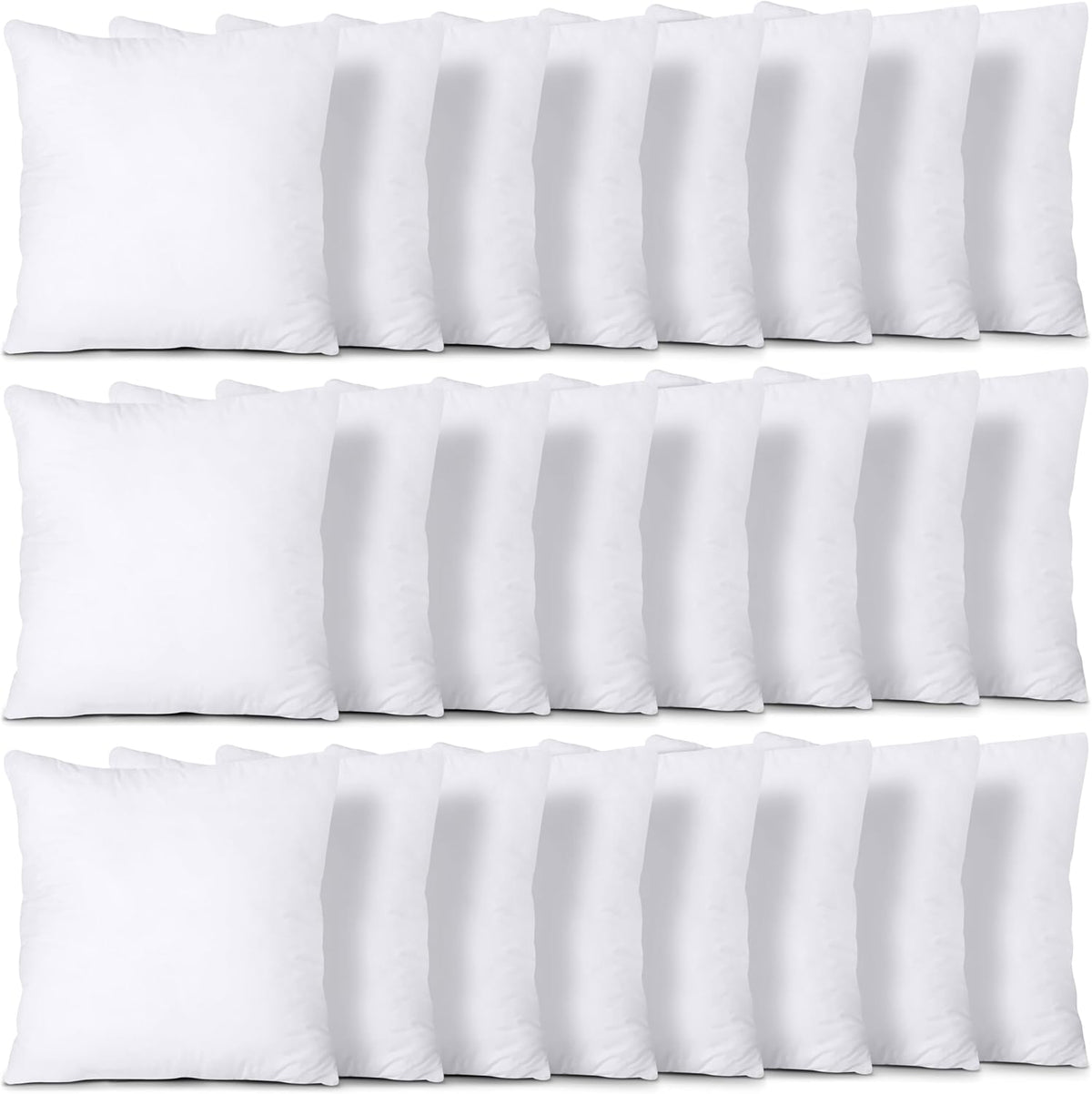 Utopia Bedding Throw Pillows (Set of 4, White), 18 x 18 Inches Pillows for Sofa, Bed and Couch Decorative Stuffer Pillow