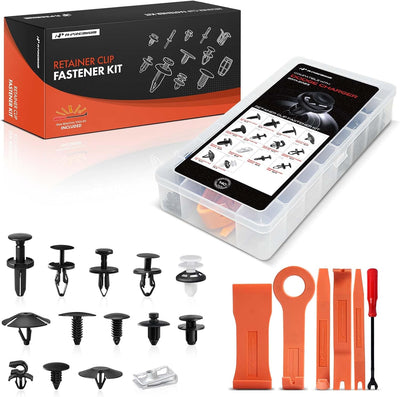 A-Premium 140PCS (11-Type) Car Retainer Clip Kit Compatible with Dodge Charger 2011-2023, Bumper Fender Hood Door Trim Panel Auto Push Pin Plastic Rivet Fastener Replacement Set, w/Removal Tool