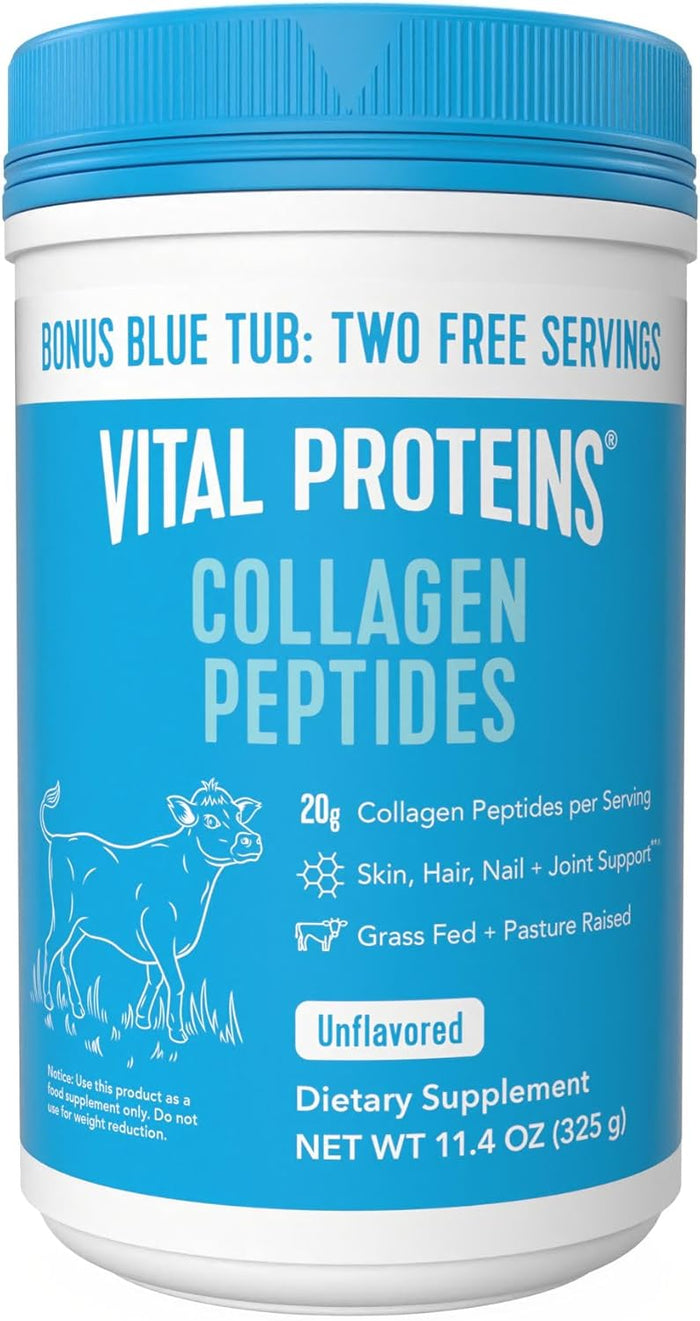 Vital Proteins Collagen Peptides Powder - Grass Fed Collagen Peptides for Hair, Nail, Skin, Bone & Joint Health, Unflavored, 27 Servings