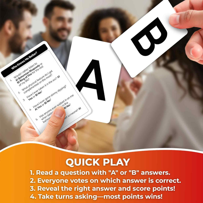 QUOKKA Who Knows Me Better? - Hot & Wild Edition | Bold & Spicy Party Card Game for Adults Only | 500+ Daring Questions to Expose Your Friends’ Deepest Desires