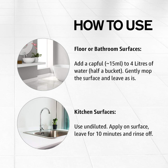 Amazon Brand - Presto! Professional Disinfectant Floor & Surface Cleaner | Citrus | 10 Litre | Kills 99.9% Germs