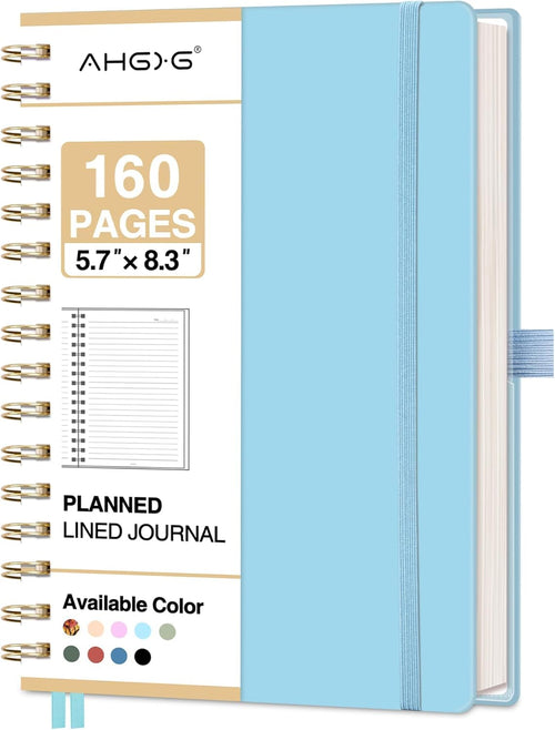 AHGXG Spiral Journal Notebook, 160 Lined Pages, A5 Medium Size (5.7'' x 8.3''), for Men & Women, Journaling, Writing, Work & Office, Hardcover, 100 GSM Thick Paper (Colourful Tree)