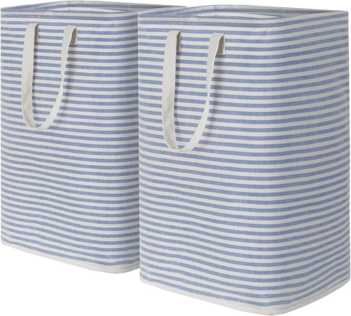 Lifewit 2 Pack Laundry Hamper Large Collapsible Laundry Baskets, Freestanding Waterproof Clothes Hamper with Easy Carry Handles in Laundry Room Bedroom Bathroom College Dorm for Adults, Grey, 2 x 80L