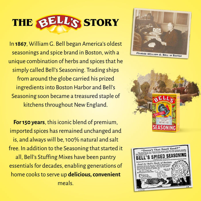 Bell's All Natural Seasoning 1oz Box, Classic Salt-Free Poultry Blend, Gluten-Free, Kosher & Non-GMO