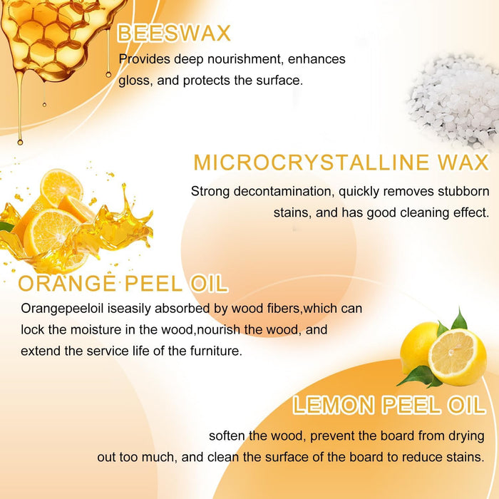 2PCS Natural Beeswax Care Spray & Restorer, Natural Beeswax Spray For Wood, For Living Room, Kitchen, Furnishings and Wooden Floors