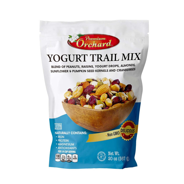 FRUIT NUT MIX TRAIL MIX by PREMIUM ORCHARD - Gourmet Trail Mix Bulk Blend of Mixed Nuts & Dried Fruit - Healthy Vegan Snacks, Snack Nut Mix, Plant Protein Source, Non-GMO, Natural - 18oz