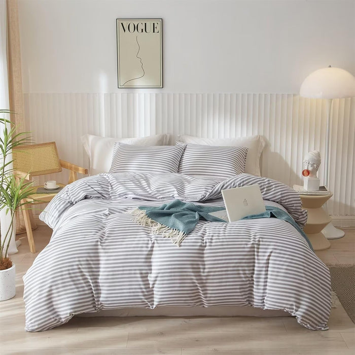 MKXI Plaid Comforter Set Queen Size, Geometric Checkered 3 Pieces Bedding Set Men Boys, Modern Style Comforter with 2 Pillow Shams All Season Soft Fluffy Bedding Set-(Tan,Dark Blue Grey,Khaki)