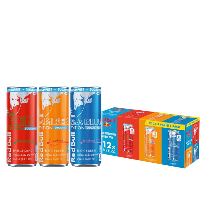 Red Bull Sugar-Free Fuji Apple and Ginger Winter Edition Energy Drink, with 80mg Caffeine plus Taurine & B Vitamins, 8.4 Fl Oz, Pack of 24 Cans