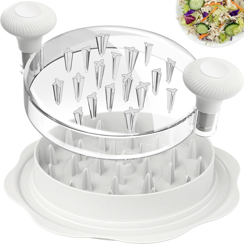 10" Pro Chicken Shredder Tool Twist Large for Kitchen, BPA-Free Food-Safe Meat Grinder, Visible Chicken Breast Meat Shredder with Strong Anti-Slip Bottom & Ergonomic Handle, Black