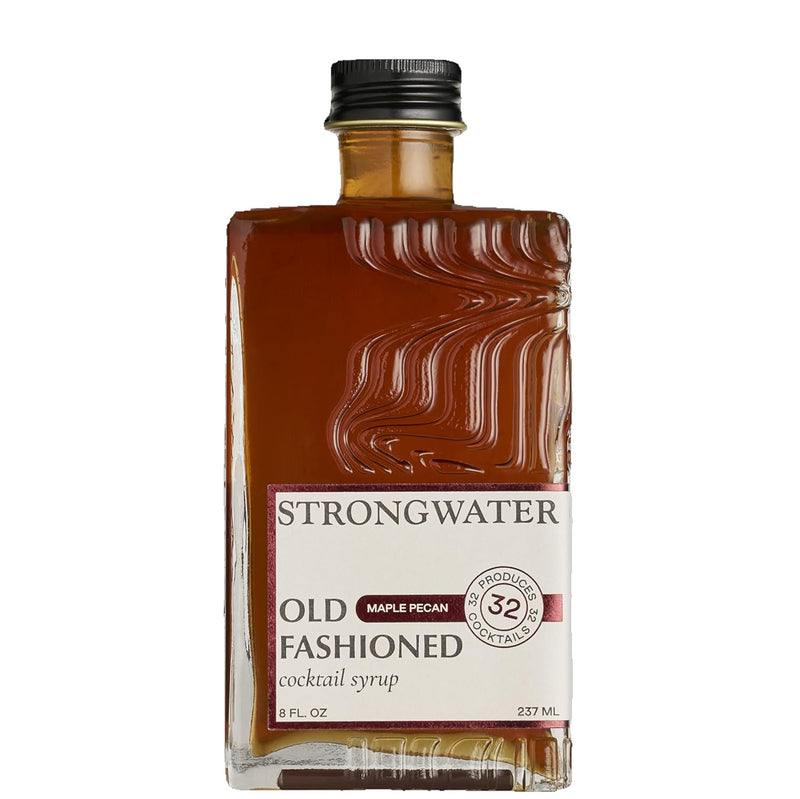 Strongwater Old Fashioned Mix - Makes 64 Cocktails - Handcrafted Old Fashioned Syrup with Bitters, Orange, Cherry, Organic Demerara Sugar - Craft Cocktail Mixer, Just Mix with Bourbon,Whiskey - 2 Pack