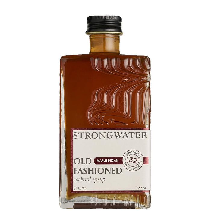 Strongwater Old Fashioned Mix - Makes 64 Cocktails - Handcrafted Old Fashioned Syrup with Bitters, Orange, Cherry, Organic Demerara Sugar - Craft Cocktail Mixer, Just Mix with Bourbon,Whiskey - 2 Pack