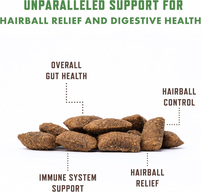 Rocco & Roxie Hairball Treatment for Cats, Cat Hairball Remedy, Crunchy Treats for Cats with a Creamy Center, Furball Control, Chicken Flavored Hair Ball Relief for Cat, Made in USA, Over 300 Chews