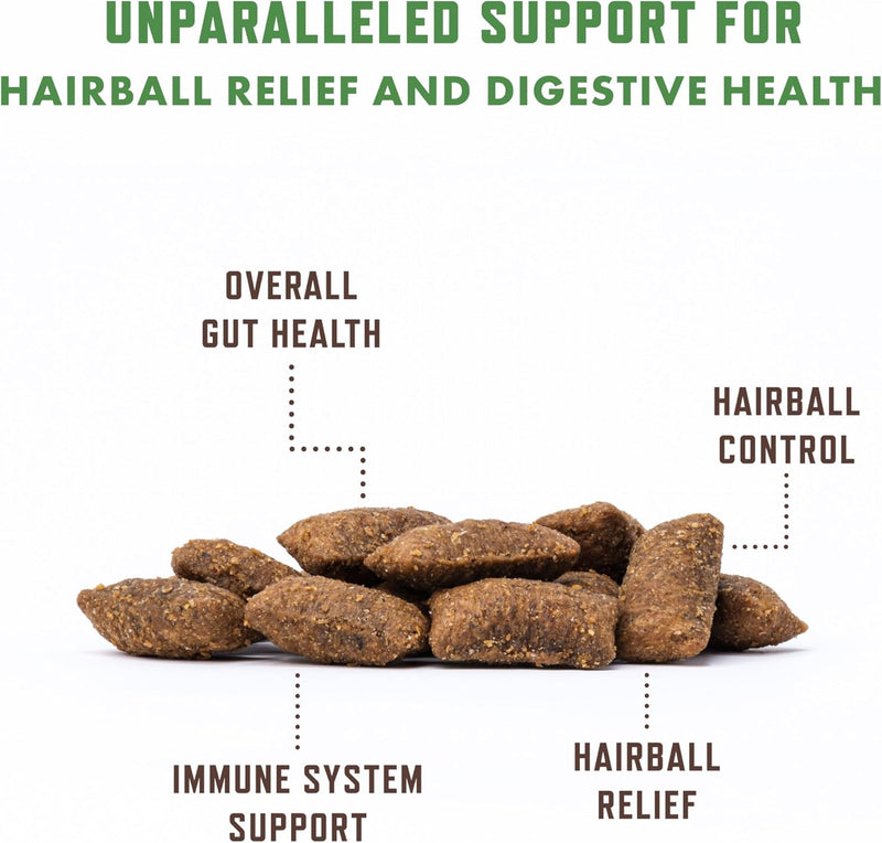Rocco & Roxie Hairball Treatment for Cats, Cat Hairball Remedy, Crunchy Treats for Cats with a Creamy Center, Furball Control, Chicken Flavored Hair Ball Relief for Cat, Made in USA, Over 300 Chews