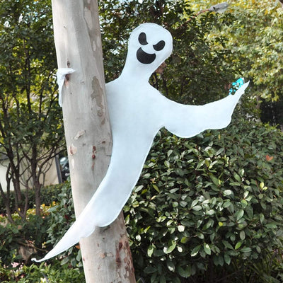 JOYIN 53” Halloween Bendable Tree Wrap Ghost Decoration for Halloween Outdoor, Lawn, Tree, Pillar Decorations, Ghost Party Supplies