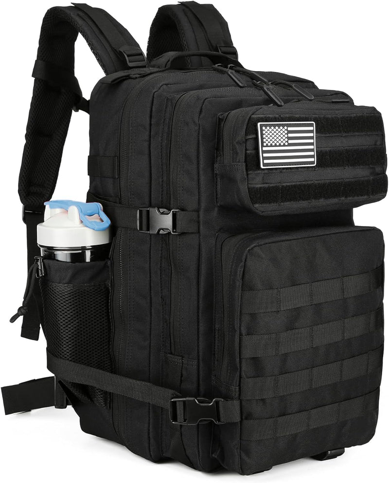 BAIXINGBAGS 45L Tactical Backpack Waterproof Military Backpack for Men Tactical Operations Tactical Assault Backpack (Pro-black_45L)