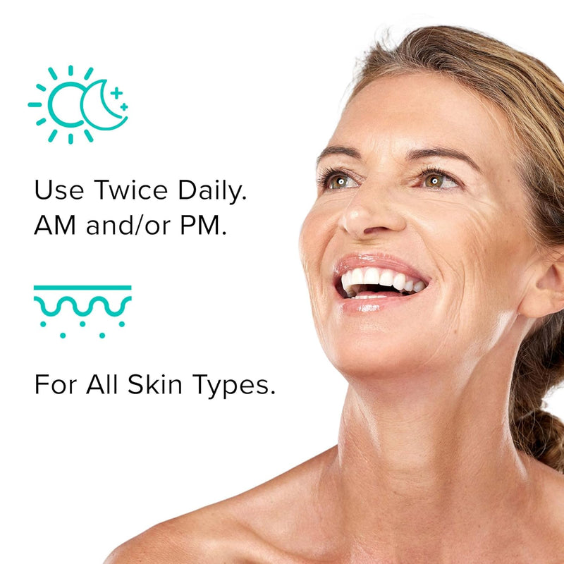 ClarityRx Keep Your Chin Up Anti-Aging Neck & Chest Serum, Natural Plant-Based Hyaluronic Acid Treatment for All Skin Types (1 fl oz)