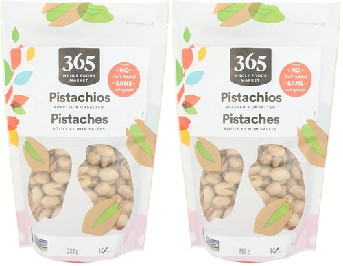 365 by Whole Foods Market, Roasted Unsalted Pistachios, 10 Ounce (Pack of 2)