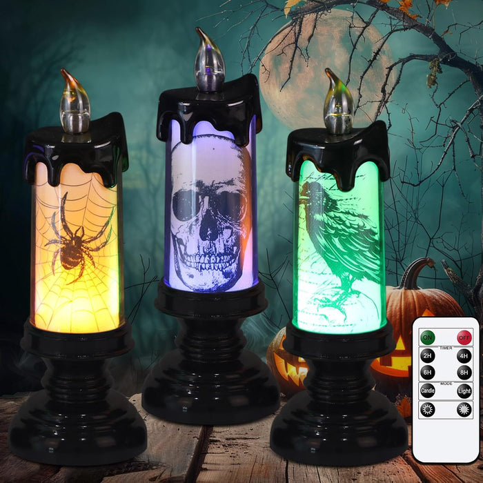 Eldnacele Flickering LED Candles Set of 3