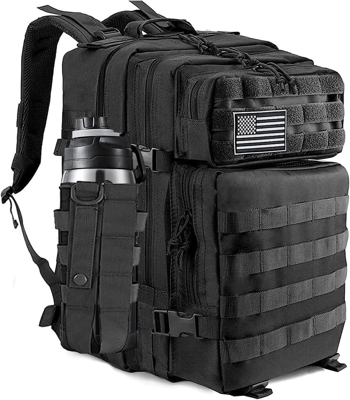 45L Military Tactical Backpack 3 Day Molle Assault Pack Large Army Bug Out Bag Rucksack Daypack for Men Outdoor Hiking Army Camping Hunting, Cow Print