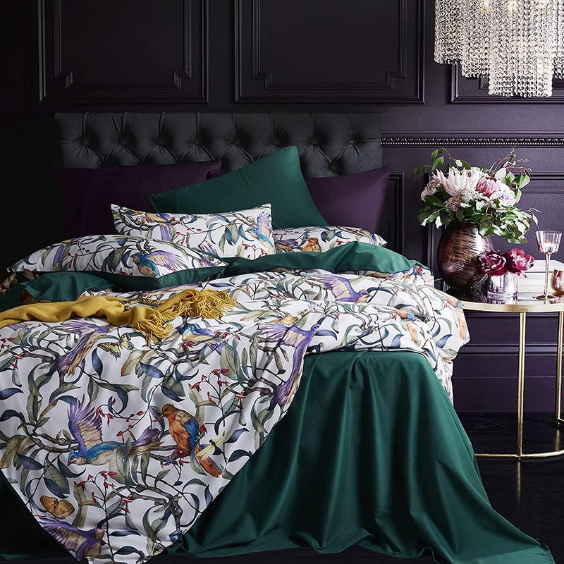 Cupocupa Duvet Cover Set;Duvet Cover Full Bedding Set Fluffy Boho Duvet Cover Set Paisley Floral Bedding Collection Duvet Cover with Pillowcases