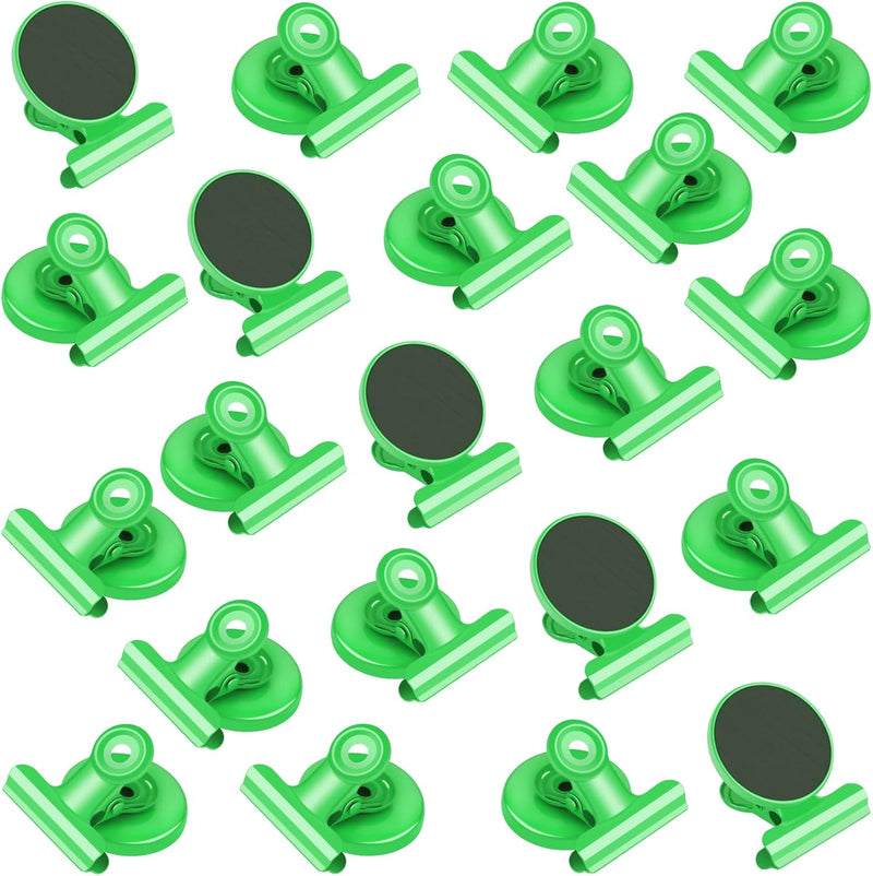 VNDUEEY 20 Pack Fridge Magnets Refrigerator Magnets Strong Magnetic Clips, Magnet Clips Heavy Duty, Whiteboard Magnet Magnetic Paper Clips for Home, School, Office, Teaching, Locker (Silver)