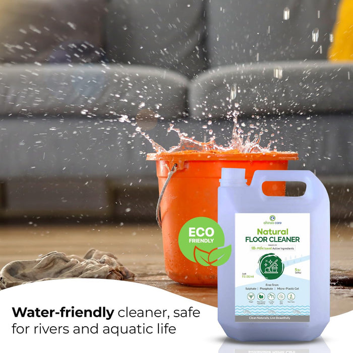 Ahinsa Care Natural Floor Cleaner 5L | Eco-Friendly & Plant-Based | Chemical-Free & Non-Toxic | Safe for Kids & Pets | Multipurpose Cleaner